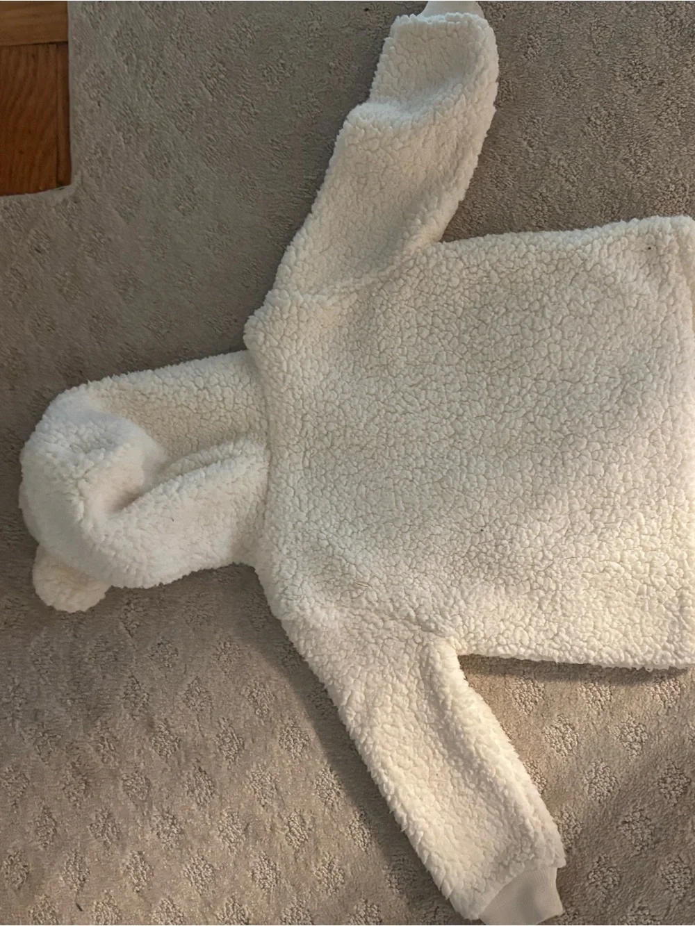 Tucker + Tate Cream Sherpa Hooded Puffer with Ear Accents